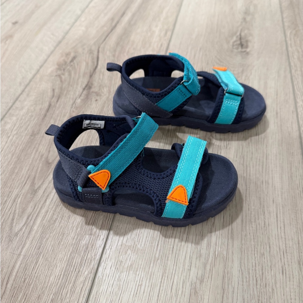 OshKosh B'gosh Navy and Aqua Kids Sandals